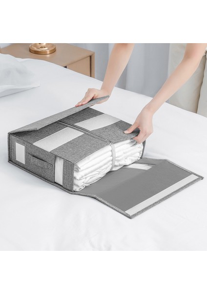 Moho&home MDJ6143 Görsel Pencereler Yorgan Saklama Çantası Yatak Örtüsü Yastık Kılıfı Gardırop Çarşaf Düzenleyici - Gri (Yurt Dışından) indirimleri