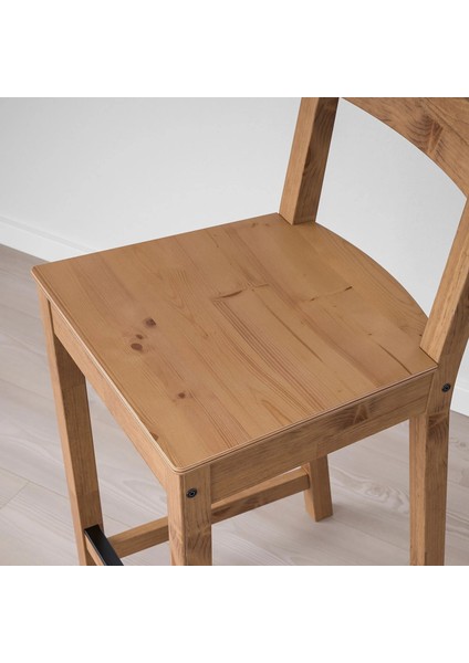 Nordvıken Bar Sandalyesi Antika Vernik 62 cm