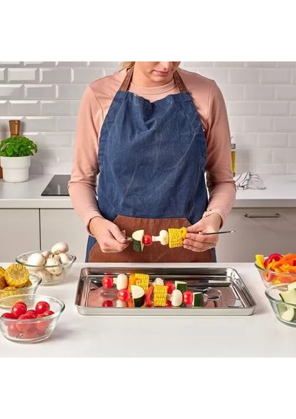 Grılltıder Tepsi Paslanmaz Çelik 40 x 30 cm modelleri