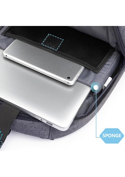 Vıctorıatourıst V906 USB 17,3 Inç Dizüstü Bilgisayar Sırt Çantası Seyahat Çift Omuz Çantası USB Portlu, Yükseltilmiş Versiyon - Siyah (Yurt Dışından) modelleri