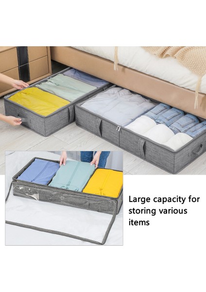 Moho&home MDJ-6142 Katlanabilir Ev Battaniyeleri Oyuncak Ayırma Kutusu Yatak Altı Giysi Saklama Çantası, Şeffaf Kapak (Yurt Dışından) fırsatları