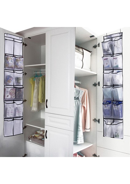 14 Cepli Dokumasız Ayakkabı Askısı Düzenleyici Şeffaf Pvc Ayakkabı Saklama Çantası - Beyaz (Yurt Dışından) fırsatları