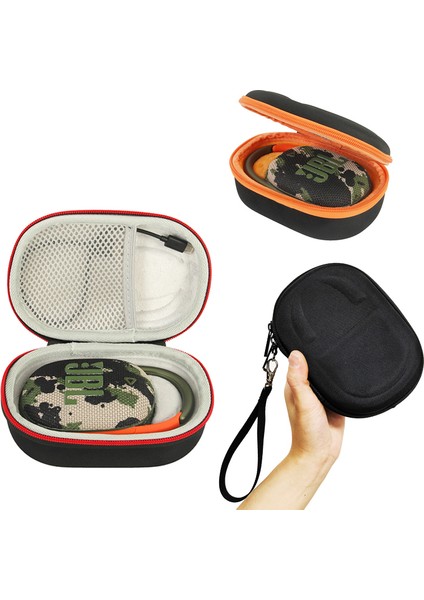 Clip4 Hoparlör Sert Eva Saklama Kutusu Seyahat Taşınabilir Çantası - Siyah/gri (Yurt Dışından) fırsatları