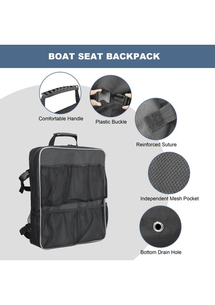 Su Geçirmez Oxford Kumaş Tekne Koltuğu Saklama Çantası Düzenleyici, File Cepli, 39X10X45CM (Yurt Dışından) fırsatları