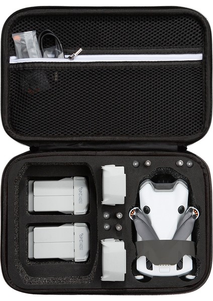 Djı Mini 4 Pro Fly More Combo Rc Drone Aksesuarları Saklama Çantası Darbeye Dalı Eva + Kumaş El Çantası - Siyah+Siyah (Yurt Dışından) fırsatları