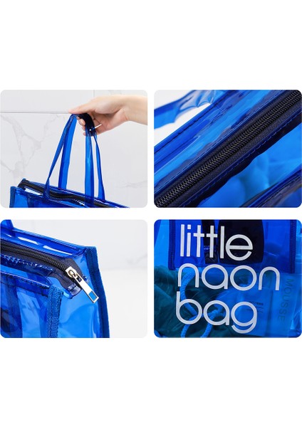 TB-0555 Pvc Su Geçirmez Yarı Saydam Büyük Kapasiteli Yıkama Çantası El Çantası Saklama Çantası - Gül (Yurt Dışından) modelleri