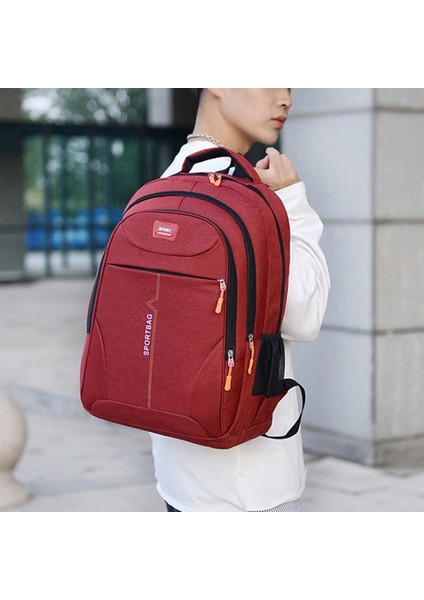 Büyük Kapasiteli Seyahat Naylon Sırt Çantası Okul Çantası Dizüstü Bilgisayar Depolama Çift Omuz Çantası - Kırmızı (Yurt Dışından) fırsatları