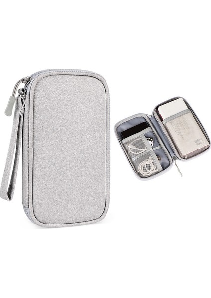 Seyahat Kablo Düzenleyici Su Geçirmez Taşınabilir Dijital Saklama Çantası, S Beden - Gri (Yurt Dışından)