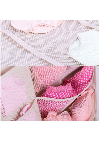 35 Cepli Oxford Kumaş Çift Taraflı Askılı Çanta Gardırop Sütyen Iç Çamaşırı Çorap Düzenleyici - Gri (Yurt Dışından) fiyatları