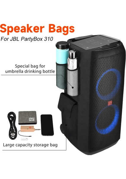 Partybox 310 Hoparlör Koruma Kılıfı Taşınabilir Saklama Kılıfı Büyük Çanta Dış Mekan Kullanımı Için (Yurt Dışından) modelleri