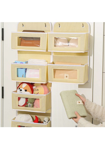 Kapı Üstü Askılı Düzenleyici 2 Katlı Saklama Çantası Şeffaf Pencereli Kumaş Askılı Oyuncaklar ve Çeşitli Eşyalar Için - Sarı (Yurt Dışından) indirimleri