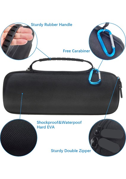 Charge 5/4/3 Için Darbeye Dalı Saklama Kutusu Toz Geçirmez Eva Naylon Hoparlör Saklama Çantası - Siyah (Yurt Dışından) fırsatları