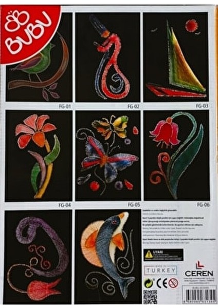 Filografi Seti Ahşap Zemin ile Renkli İplikler İçeren 23x33 cm Eğlenceli Hobi Seti fiyatları