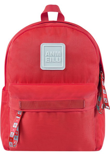 Anmeılu 1043 Düz Renk Günlük Naylon Sırt Çantası Mini Omuz Çantası iPad Pro 9.7 Inç (Küçük Boy) - Kırmızı (Yurt Dışından)