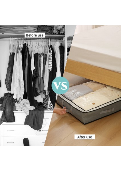 Yatak Altı Saklama Çantası Katlanabilir Şeffaf Pencereli Toz Geçirmez Nem Geçirmez Dokumasız Kumaş Giysi Düzenleyici - Siyah (Yurt Dışından) modelleri