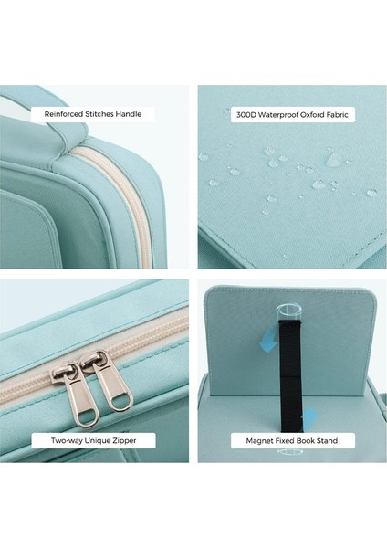 Çok Işlevli Kırtasiye Kitap Saklama Çantası Ayaklı Tasarım Kitap Sergileme Düzenleyici Kese - Pembe (Yurt Dışından) indirimleri