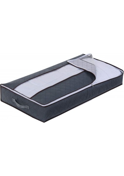 100X50X18CM Dokumasız Yatak Altı Saklama Çantası Katlanabilir Yorgan, Giysi, Yastık Saklama Çantası - Yarı Şeffaf Kapaklı (Yurt Dışından)