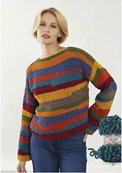 Puffy 60 Siyah Mikropolyester Malzeme ile Şiş ve Tığsız Örme İpliği Tek Parça