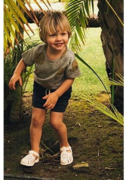 TOBBY SOLID Kız Çocuk Sandalet Düz Desen ile Rahat Kullanım Pudra Renk