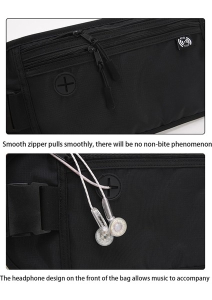 Telefon, Kimlik Kartları ve Pasaport Için Su Geçirmez Hırsızlığa Lı Seyahat Bel Çantası - Siyah (Yurt Dışından) indirimleri