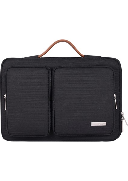 K28-22 Taşınabilir Kol , 2 Bölmeli Su Geçirmez Dizüstü Bilgisayar Kılıfı / 15 Inç Dizüstü Sap Askısı, Darbeye Dalı Taşıma - Siyah (Yurt Dışından)