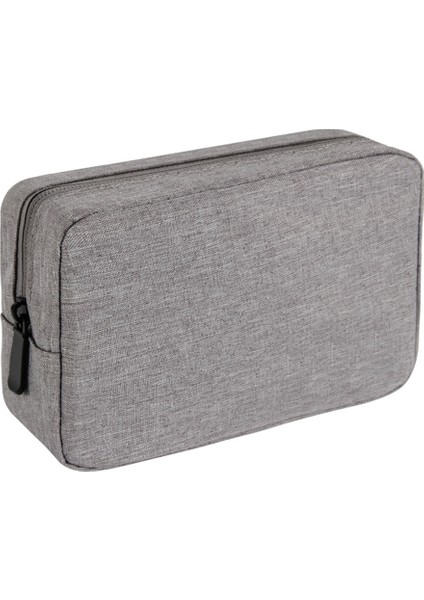 Yolıno QY-A011 Küçük Boy Dijital Aksesuarlar Su Geçirmez Fermuarlı Çanta Veri Kablosu Powerbank Telefon Saklama Çantası - Gri (Yurt Dışından)