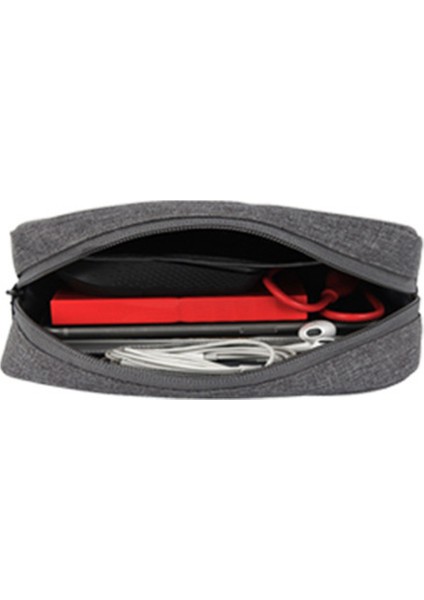 Yolıno QY-A011 Küçük Boy Dijital Aksesuarlar Su Geçirmez Fermuarlı Çanta Veri Kablosu Powerbank Telefon Saklama Çantası - Gri (Yurt Dışından) modelleri