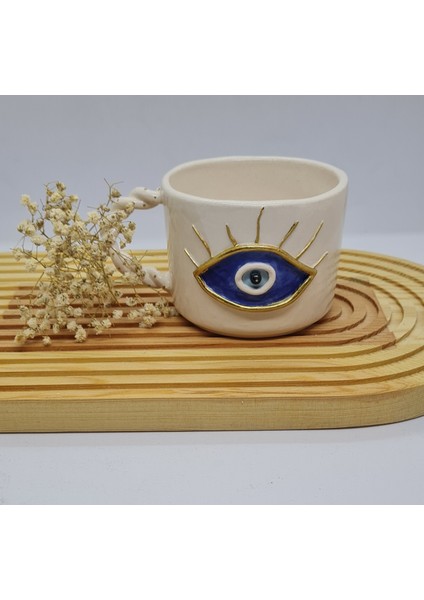 göz nazar fincan kupa elyapımı seramik