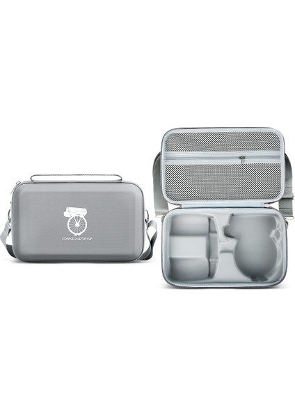 Djı Flip Taşıma Çantası + Rc-2 Uzaktan Kumanda Saklama Çantası Rc Drone Eva Koruyucu Çanta - Gri (Yurt Dışından)