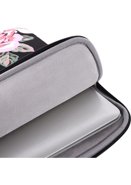 Canvasartısan H40-11 Darbeye Dalı Taşıma Çantası 14 Inç Dizüstü Bilgisayarlar Için Taşınabilir Saklama Çantası Gül Desenli Baskılı Dış Kılıflı Kol Çantası - Gri (Yurt Dışından) modelleri