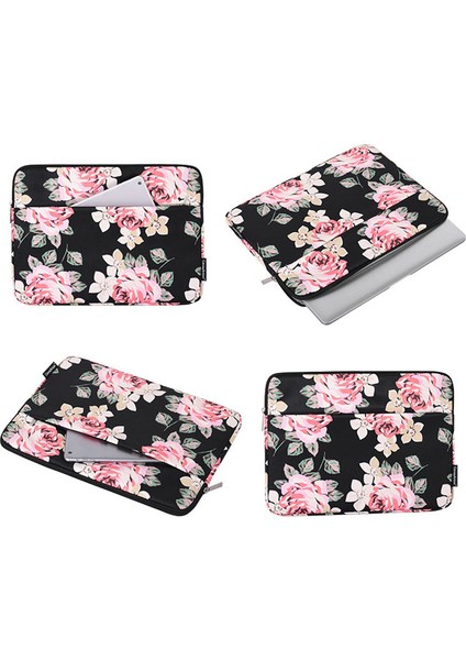 Canvasartısan H40-11 Darbeye Dalı Taşıma Çantası 14 Inç Dizüstü Bilgisayarlar Için Taşınabilir Saklama Çantası Gül Desenli Baskılı Dış Kılıflı Kol Çantası - Gri (Yurt Dışından) indirimleri