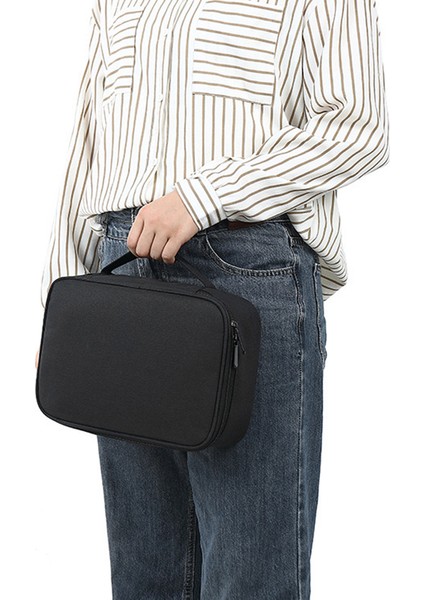 Boyut S 22X15X6,5 cm Aksesuar Çantası Seyahat Eşya Düzenleyici Taşınabilir Su Geçirmez Kablo Kılıfı - Siyah (Yurt Dışından) fiyatları