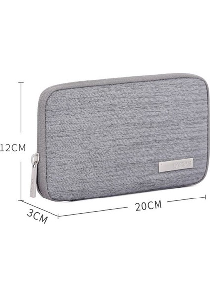 Canvasartısan L28-S21 Düz Renk Kumaş Dokulu Polyester Dijital Aksesuar Düzenleyici Saklama Çantası Kulaklık Şarj Cihazı Fare Kılıfı - Açık Yeşil (Yurt Dışından) fırsatları