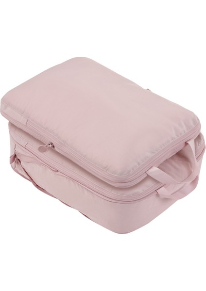 2 Adet Iş Seyahati Giysileri Sınıflandırma Seyahat Bagaj Düzenleyici Küp Çanta Genişletilebilir Saklama Paketleme Kesesi, M Beden - Pembe (Yurt Dışından)