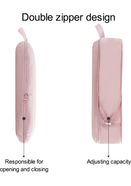 2 Adet Iş Seyahati Giysileri Sınıflandırma Seyahat Bagaj Düzenleyici Küp Çanta Genişletilebilir Saklama Paketleme Kesesi, M Beden - Pembe (Yurt Dışından) fiyatları