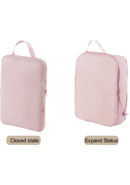 2 Adet Iş Seyahati Giysileri Sınıflandırma Seyahat Bagaj Düzenleyici Küp Çanta Genişletilebilir Saklama Paketleme Kesesi, M Beden - Pembe (Yurt Dışından) modelleri