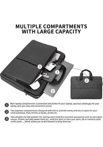 MA536 15-15,6 Inç Dizüstü Bilgisayar Çantası Polyester+Polar Dizüstü Bilgisayar Omuz Çantası Iş Postacı Çantası (Yurt Dışından) modelleri