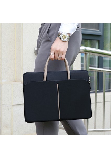 C97 15-15,6 Inç Dizüstü Bilgisayar Çantası Su Geçirmez Oxford Kumaş Dizüstü Bilgisayar Iş Taşıma Çantası - Siyah (Yurt Dışından) modelleri