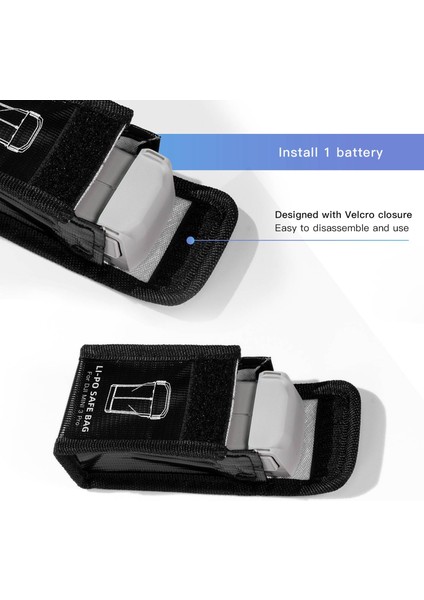 Djı Mini 3 Pro Için Qısyker Patlamaya Lı Pil Saklama Çantası (1 Adet Pil Için Uygundur) (Yurt Dışından) modelleri