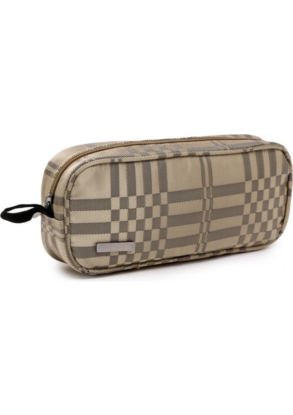 Lısen Dijital Aksesuarlar Naylon Fermuarlı Çanta Veri Kablosu U-Disk Güç Bankası Şarj Cihazı Saklama Çantası - Haki/büyük Izgara (Yurt Dışından)