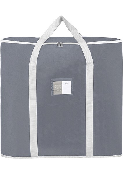 Oxford Kumaş Ekstra Büyük Saklama Çantası Taşınma Giysileri Yatak Yorgan Battaniyeleri Için, 60*45*55 cm - Gri (Yurt Dışından)