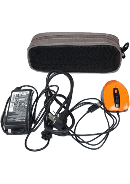 Lısen Taşınabilir Dijital Aksesuarlar Naylon Taşıma Çantası Veri Kablosu U-Disk Kulaklık Saklama Çantası - Kahverengi Fileli (Yurt Dışından) modelleri