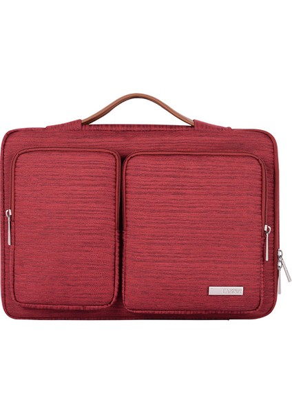 Canvasartısan K28-22 13 Inç Dizüstü Bilgisayarlar Için Su Geçirmez Kol Çantası, 2 Bölmeli / Sap Askılı Dizüstü Bilgisayar Çizilmez Taşıma Çantası - Kırmızı (Yurt Dışından)