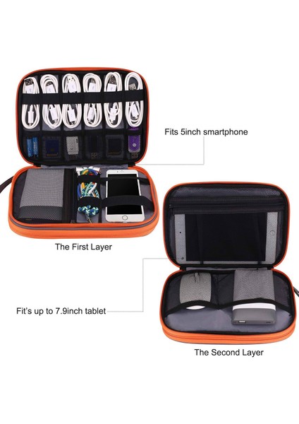 Maplestory MD038 Kablo Düzenleyici Seyahat Çantası Aksesuarlar Taşıma Çantası Taşınabilir Su Geçirmez Askılı Saklama Çantası, Boyut: M - Açık Gri (Yurt Dışından) modelleri