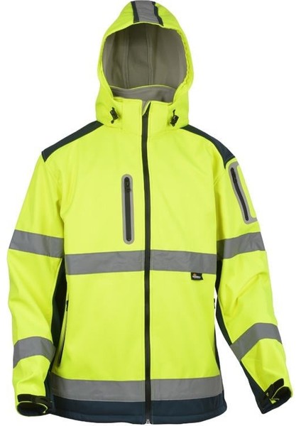 WJK177 Softshell Reflektörlü Mont (Sarı)