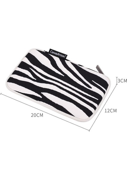 Canvasartısan H33-S21 Zebra Çizgili Polyester Dijital Aksesuar Saklama Çantası Güç Bankası Telefon Şarj Cihazı Fare Saklama Kutusu (Yurt Dışından) indirimleri