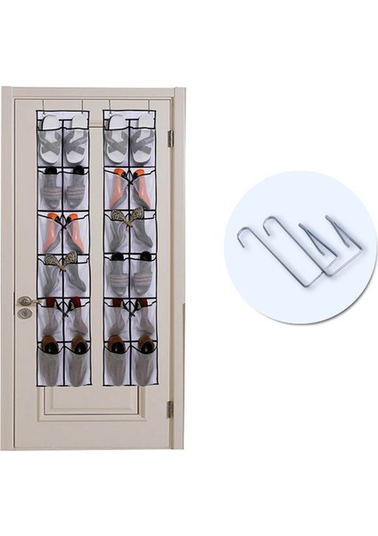12 Cepli Kapı Üstü Ayakkabı Düzenleyici, Dokumasız Şeffaf Pvc Ayakkabı Askılı Saklama Çantası - Beyaz (Yurt Dışından) modelleri