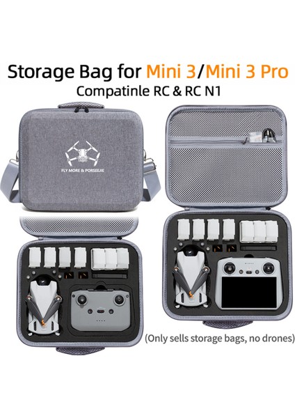 Djı Mini 3 / 3 Pro Taşıma Çantası Rc Drone Taşınabilir Omuz Çantası - Siyah (Yurt Dışından) modelleri