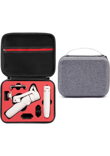 Djı Om 5 El Tipi Gimbal Aksesuarları Için Taşınabilir Darbeye Dalı Saklama Çantası - Gri/kırmızı Astar (Yurt Dışından)