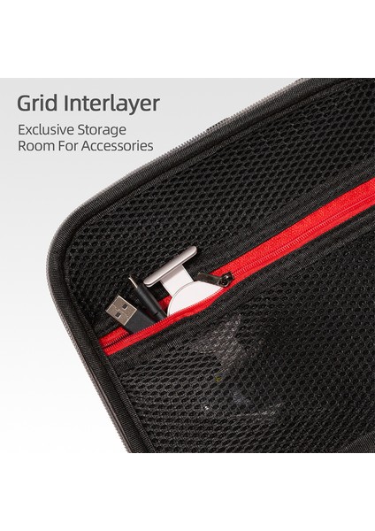 Djı Om 5 El Tipi Gimbal Aksesuarları Için Taşınabilir Darbeye Dalı Saklama Çantası - Gri/kırmızı Astar (Yurt Dışından) fiyatları